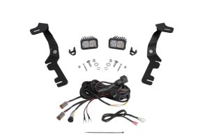 Ram 1500 Ditch Light Kit - Above Hood - Diode Dynamics - Stage Series Backlit - White Combo - `19-`24
